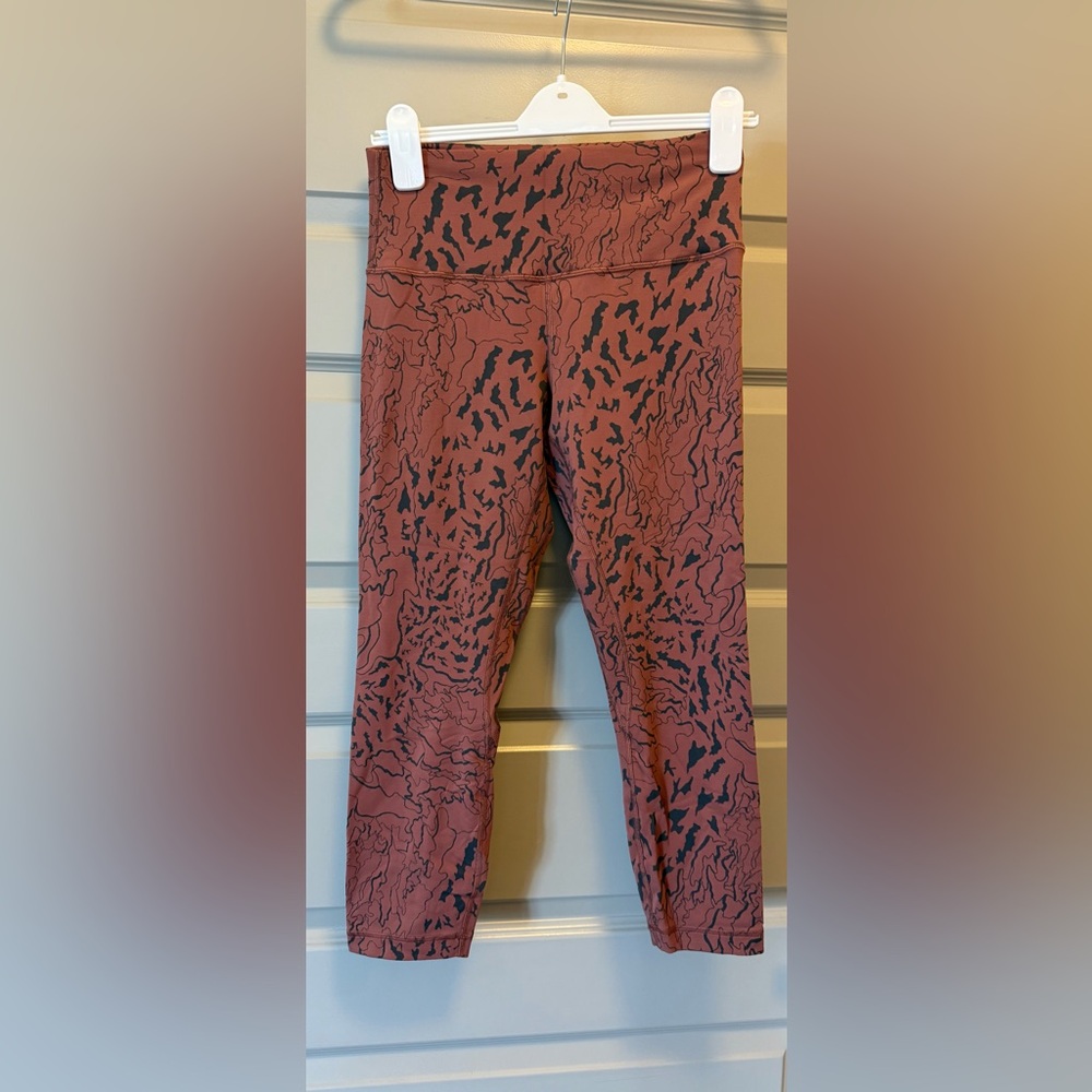 lululemon athletica Pink and Black Leggings
